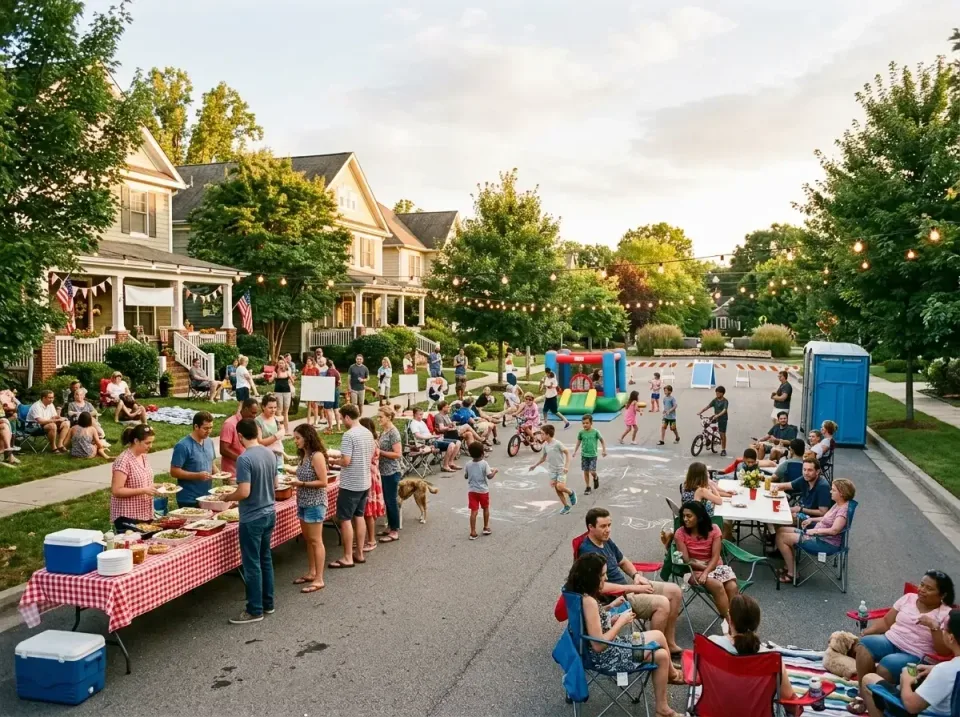 neighborhood-block-party-gathe-005 — before and after result, Top-rated Dumpster and Porta Potty Rentals in Arlington