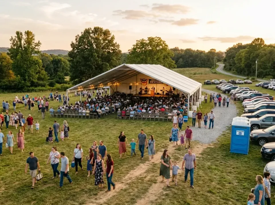outdoor-church-revival-gatheri-007 — professional installation, Top-rated Dumpster and Porta Potty Rentals in Arlington