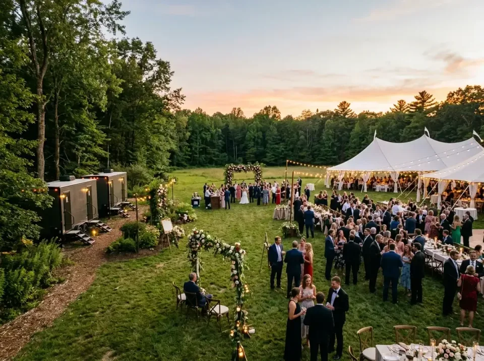 outdoor-wedding-reception-faci-002 — completed project, Top-rated Dumpster and Porta Potty Rentals in Arlington