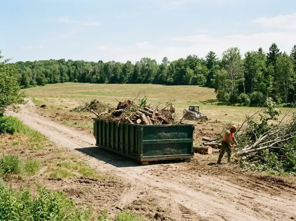 rural-property-land-clearing-a-009 — before and after result, Top-rated Dumpster and Porta Potty Rentals in Arlington